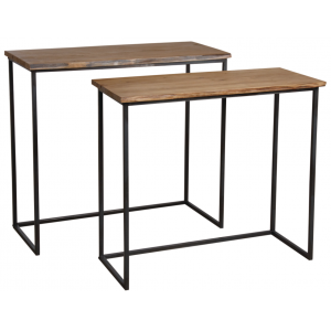 Photo NCS138S : Metal and wooden console table
