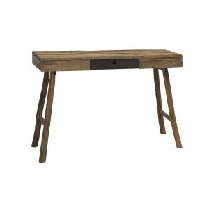 Photo NCS1610 : Rustic pine wood and metal console table