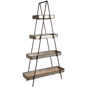 Photo NET2450 : Metal folding shelves 4 trays