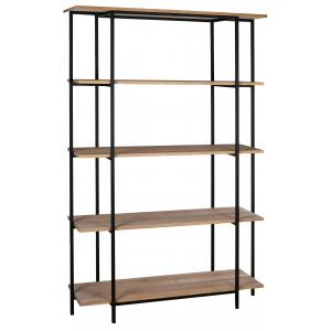 Photo NET2570 : Mdf fir wood vener and metal shelf, 5 shelves