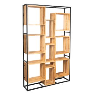Photo NET2780 : Shelf in teak wood and metal