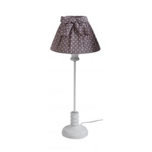 Photo NLA1841 : Wooden Table lamp - Grey cotton