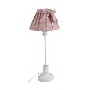 Photo NLA1842 : Wooden Table lamp - Pink cotton