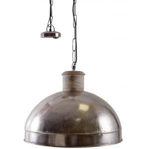 Photo NLA2290 : Industrial metal and mango wood lamp 