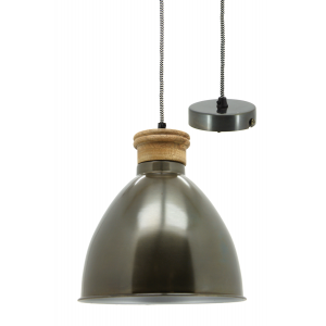 Photo NLA2500 : Metal and natural wood lamp