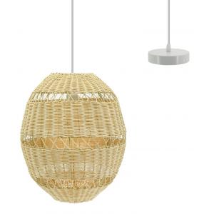 Photo NLA2772 : Natural rattan ball lamp and metal structure