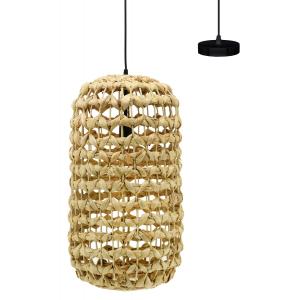 Photo NLA2820 : Natural hyacinth and metal lamp