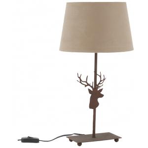 Photo NLA3190 : Metal lamp with deer's head