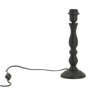 Photo NLA3400 : Pied de lampe en bois teinté noir