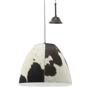 Photo NLA3550 : Hanging lamp in cow skin