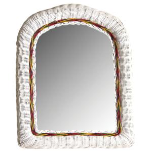 Photo NMI1050V : Mirror in lacquerd rattan