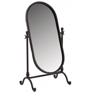 Photo NMI1690V : Miroir sur pied en métal laqué