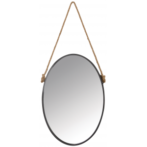 Photo NMI1790V : Miroir ovale avec corde