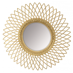 Photo NMI1910V : Rattan core mirror Sun