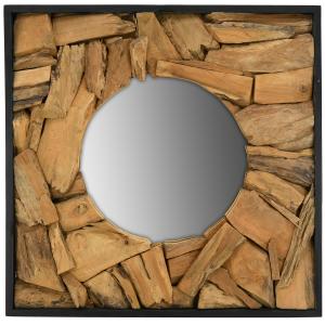 Photo NMI1950V :  Miroir en teck naturel