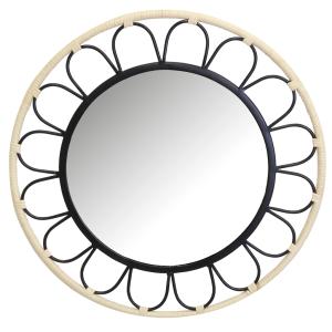 Photo NMI2050 : Metal and rattan mirror