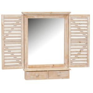 Photo NMI2170V : Mirrored window in fir wood