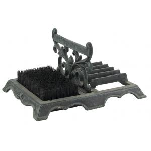 Photo NPA1420 : Cast iron shoe scraper with palm brush