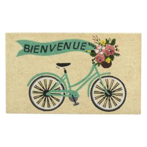 Photo NPA3170 : Bleached coco door mat - Bike design