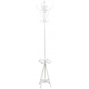 Photo NPM1130 : Lacquered white metal cloth stand 