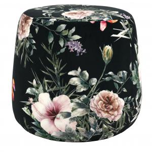 Photo NPO1510 : Velvet pouf Flowers