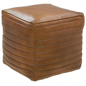 Photo NPO1560 : Pouf cube en cuir