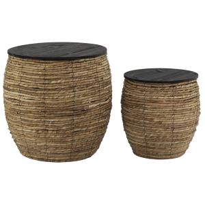 Photo NPO170S : Stools in banana leaf