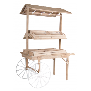 Photo NPR1720 : Bleached wooden and metal handcart