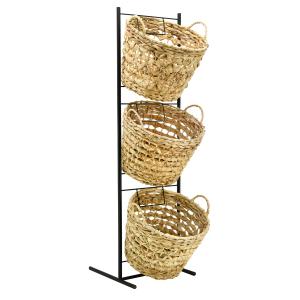 Photo NPR1740 : Metal and hyacinth baskets display stand