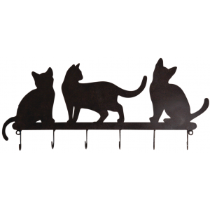 Photo NPT1510 : Black lacquered metal hooks Cat