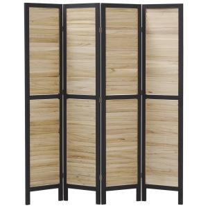 Photo NPV1660 : Paulownia wood floor screen with 4 panels