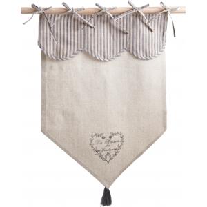 Photo NRI1860 : Curtain with grey heart design