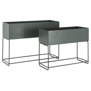 Photo NSE171S : Rectangular matt lacquered metal plant stands