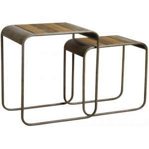 Photo NSE173S : Wooden and metal console tables