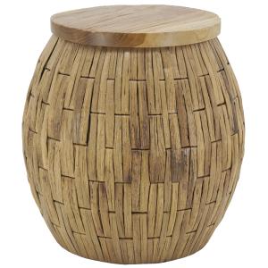 Photo NSE2050 : Stool in teak and water hyacinth