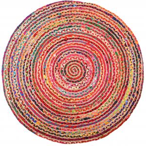 Photo NTA2030 : Round cotton and jute carpet