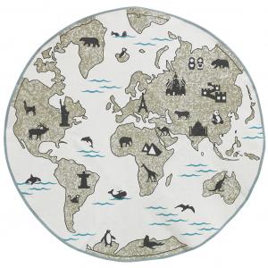 Photo NTA2100 : Tapis en coton Mappemonde