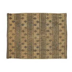 Photo NTA2272 : Rectangular natural and stained jute carpet