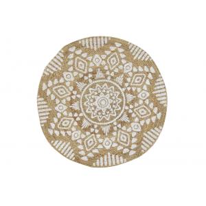 Photo NTA2291 : Round natural and stained jute carpet