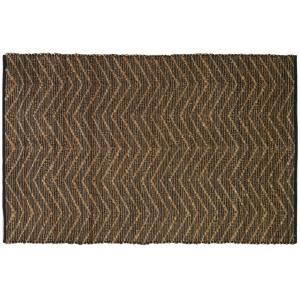 Photo NTA2642 : Natural jute and brown cotton carpet