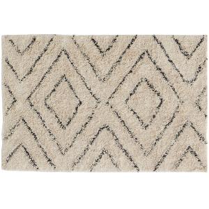 Photo NTA2660 : Tapis en coton naturel et noir