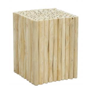 Photo NTB1440 : Square recycled teak stool