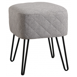 Photo NTB1980C : Grey polyester and metal stool