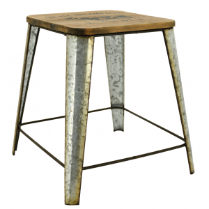 Photo NTB2090 : Metal and wood stool Un air de campagne