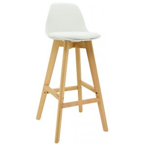 Photo NTB2240 : Tabouret en polypro et hêtre