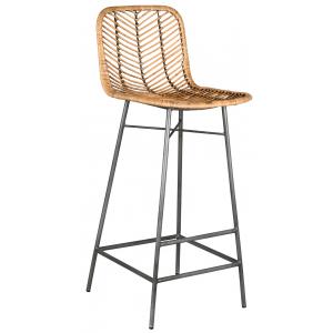 Photo NTB2260 : Rattan and metal high stool