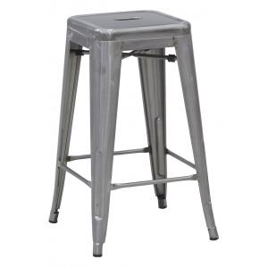 Photo NTB2450 : Brushed steel bar stool