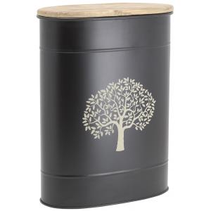 Photo NTB2480 : Metal stool and pellets basket - Tree Design