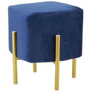 Photo NTB2580 : Stool in blue velvet