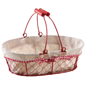 Photo PAM4620J : Red lacquered wire basket